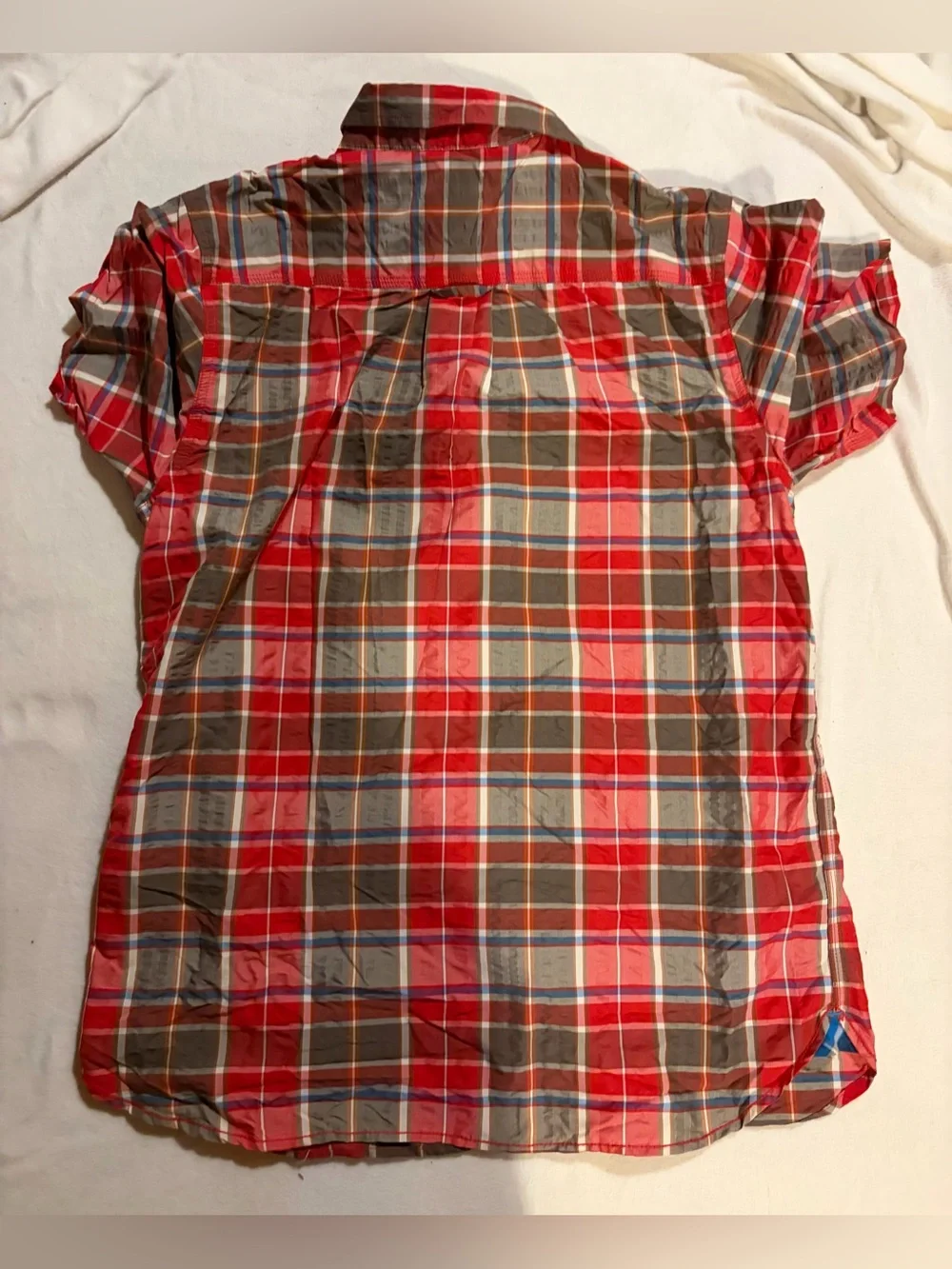 The North Face Plaid Red Men's Button Shirt - Size L